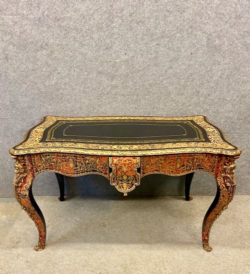Impressive French Boulle Bureau Plat Desk