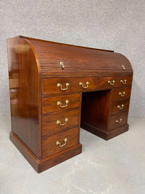 George III Mahogany Tambour Desk