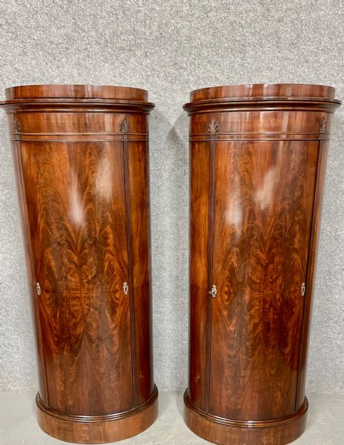 Stunning Pair of Biedermeier Pedestal Cabinets