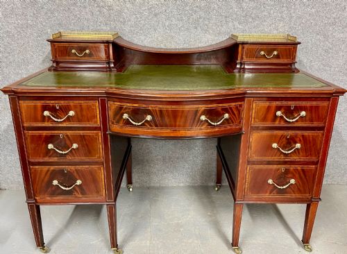 Maples & Co Mahogany & Inlaid Desk