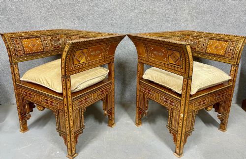 Stunning Pair of Moorish Armchairs