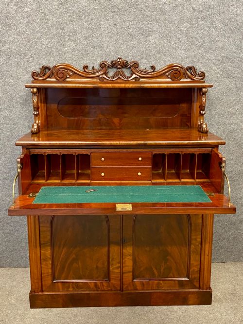 ANTIQUE MAHOGANY SECRETAIRE CHIFFONIER