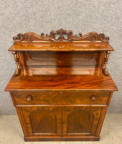 ANTIQUE MAHOGANY SECRETAIRE CHIFFONIER - ADDITIONAL PHOTO 2