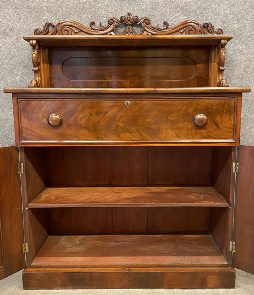 ANTIQUE MAHOGANY SECRETAIRE CHIFFONIER - ADDITIONAL PHOTO 4
