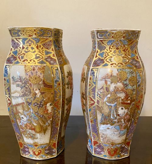 Good Quality Pair of Satsuma Vases