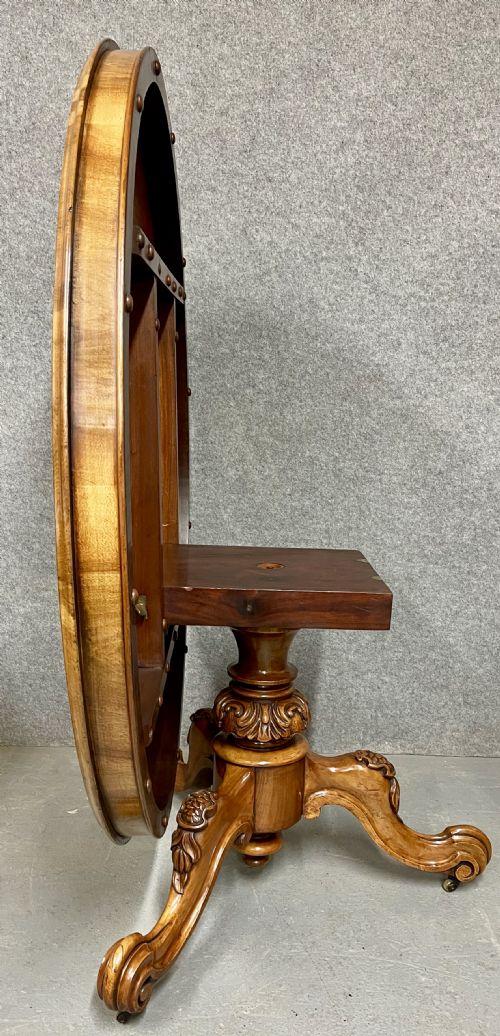 VICTORIAN MARQUETRY INLAID CENTRE TABLE - ADDITIONAL PHOTO 3