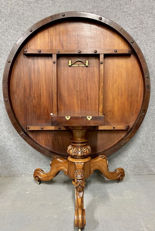 VICTORIAN MARQUETRY INLAID CENTRE TABLE - ADDITIONAL PHOTO 4