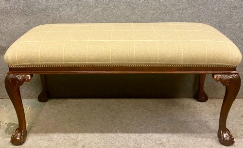 Large Antique Mahogany Window Seat