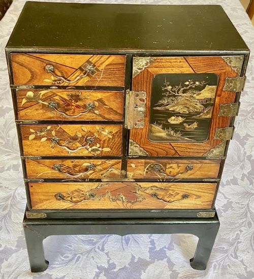 Meiji Period Table Top Shodana Cabinet