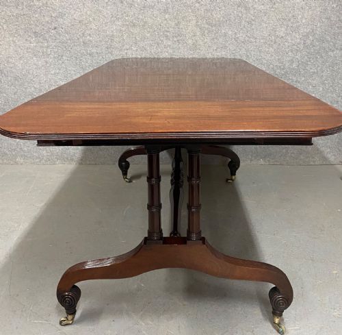 REGENCY FIGURED MAHOGANY SOFA TABLE - ADDITIONAL PHOTO 4