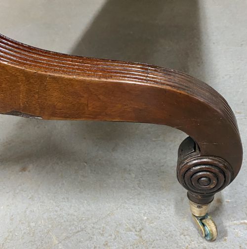 REGENCY FIGURED MAHOGANY SOFA TABLE - ADDITIONAL PHOTO 6