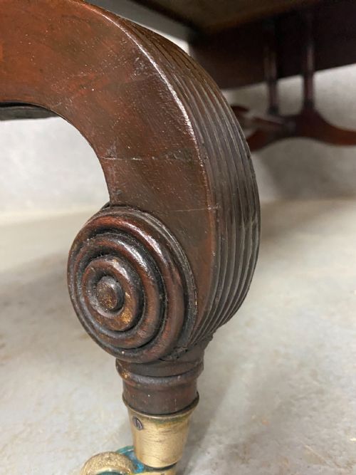 REGENCY FIGURED MAHOGANY SOFA TABLE - ADDITIONAL PHOTO 11