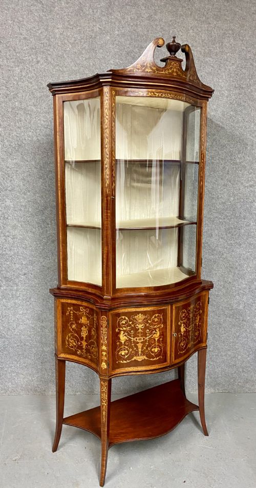 Fine Edwards & Roberts Attr. Inlaid Display Cabinet