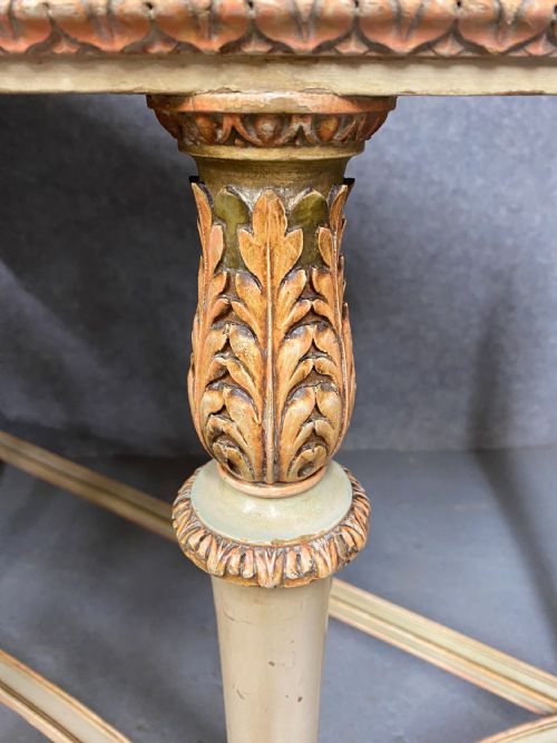 STUNNING PAIR OF ORIGINAL PAINTED CONSOLE TABLES - ADDITIONAL PHOTO 2