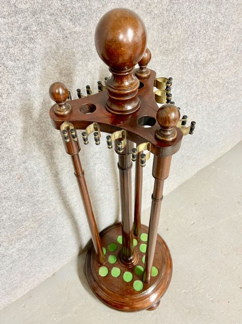 Antique Revolving Snooker Cue Stand