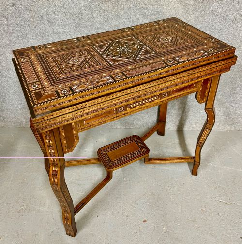 Superb Syrian Damascus Moorish Games Table