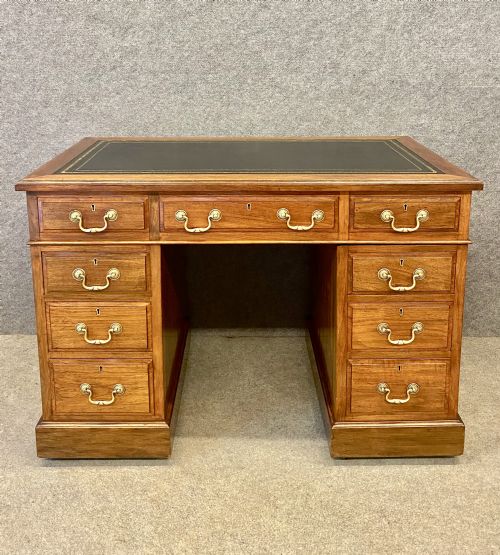 Small Antique Walnut Pedestal Desk