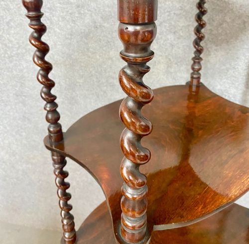 ANTIQUE ROSEWOOD 4 TIER ETAGERE WHATNOT - ADDITIONAL PHOTO 7