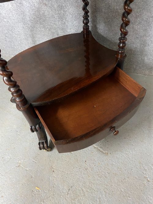 ANTIQUE ROSEWOOD 4 TIER ETAGERE WHATNOT - ADDITIONAL PHOTO 6