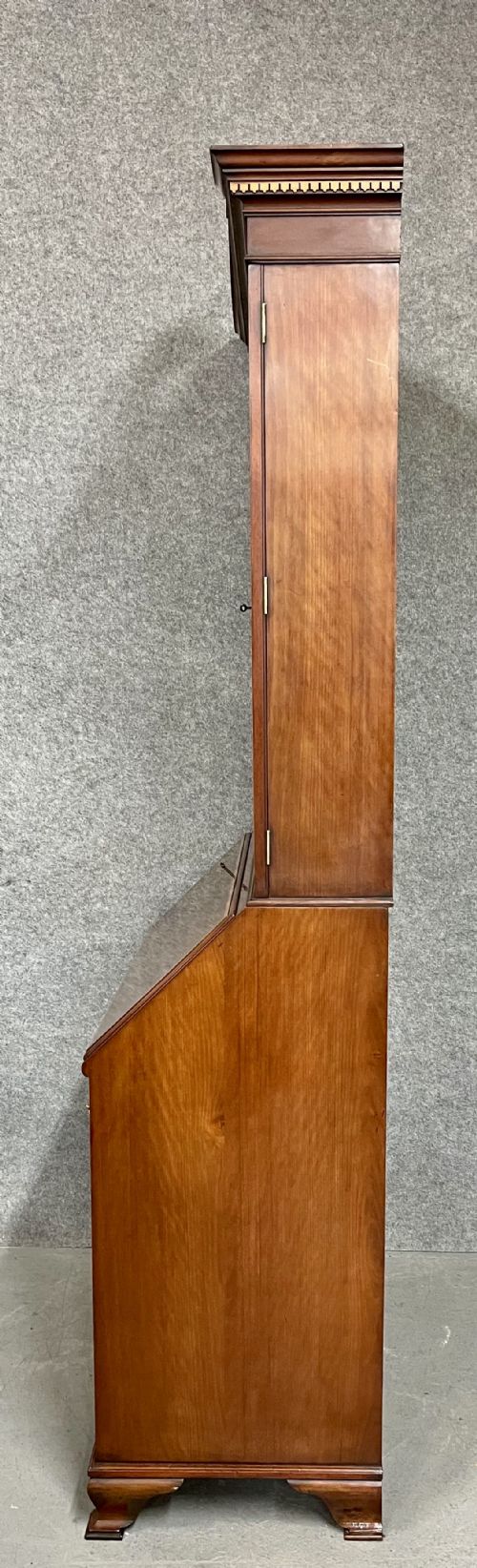 GOOD ANTIQUE SHERATON REVIVAL BUREAU BOOKCASE - ADDITIONAL PHOTO 6