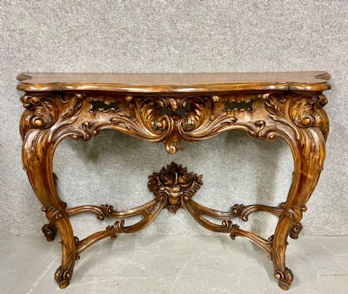 STUNNING ANTIQUE WALNUT CONSOLE TABLE - ADDITIONAL PHOTO 3