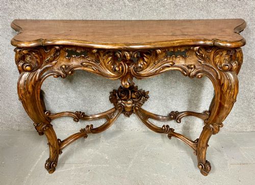 STUNNING ANTIQUE WALNUT CONSOLE TABLE - ADDITIONAL PHOTO 9