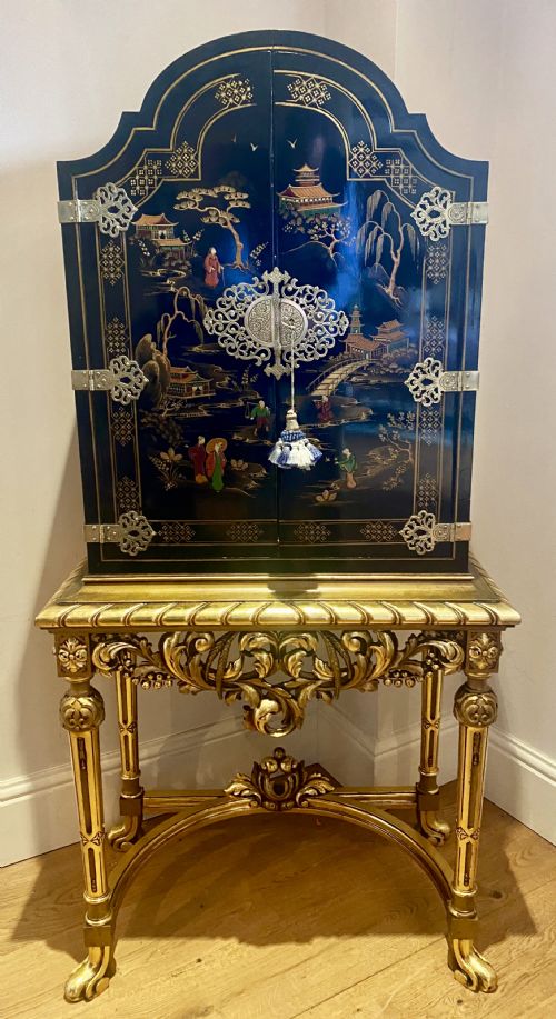 Stunning Chinoiserie Cabinet on Stand