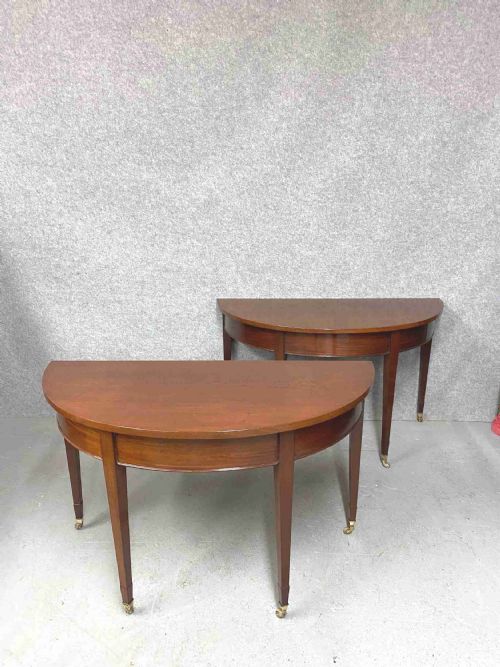 Pair George III Mahogany Console Tables