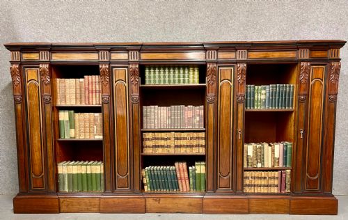 Very Large Antique Bespoke Open Bookcase