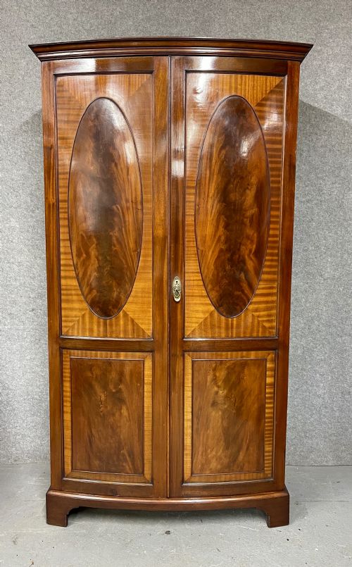Edwardian Bow Fronted Wardrobe