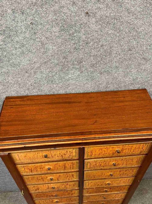 UNUSUAL FRENCH DOUBLE WELLINGTON CHEST - ADDITIONAL PHOTO 7