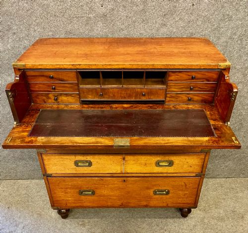 Antique Secretaire Campaign Chest