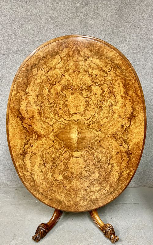 Superior Quality Burr Walnut Dining or Centre Table