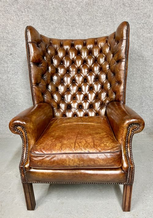 George III Style Leather Armchair
