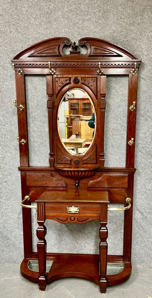 Good Quality Antique Mahogany Hall Stand