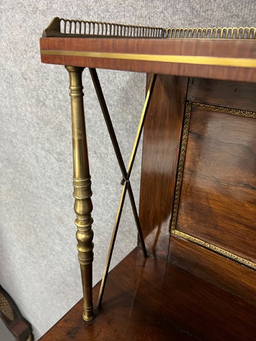 LARGE REGENCY BRASS INLAID CHIFFONIER SIDEBOARD - ADDITIONAL PHOTO 7