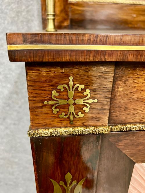LARGE REGENCY BRASS INLAID CHIFFONIER SIDEBOARD - ADDITIONAL PHOTO 11