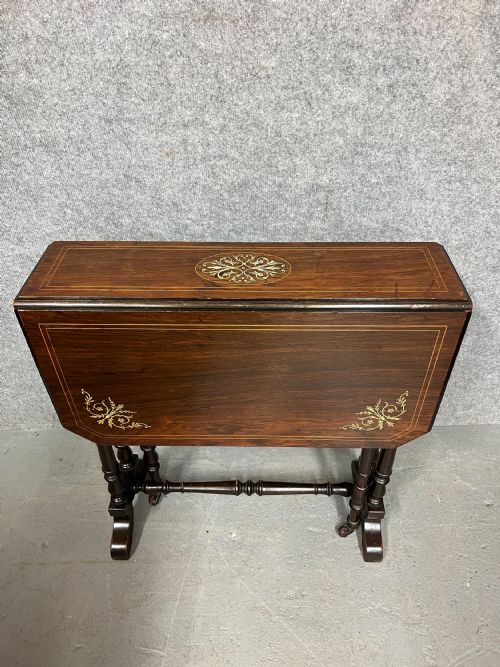 Edwardian Rosewood & Inlaid Baby Sutherland Table