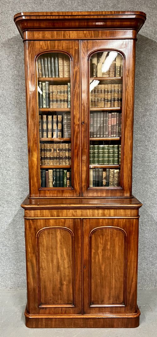 Victorian Slender Mahogany Bookcase