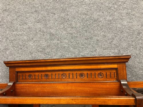 RARE ELLEN E HOUGHTON OF MINTON TILED HALL STAND AND HALL CHAIRS DAYS OF THE WEEK - ADDITIONAL PHOTO 18