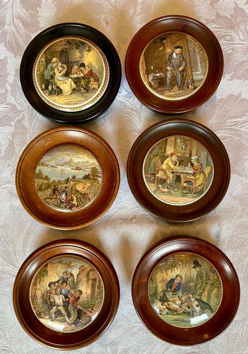 Collection of 6 Pratt Ware Pot Lids