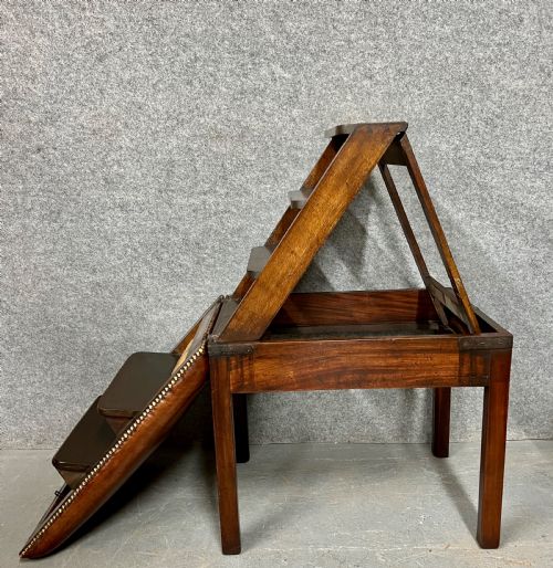 Rare 18th Century Mahogany Metamorphic Library Steps