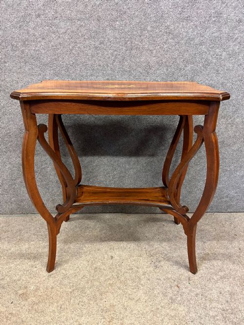 EDWARDIAN ROSEWOOD INLAID OCCASIONAL TABLE - ADDITIONAL PHOTO 2