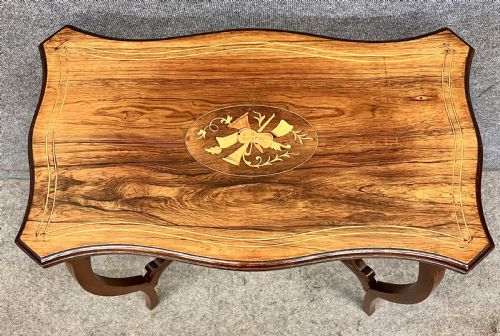 EDWARDIAN ROSEWOOD INLAID OCCASIONAL TABLE - ADDITIONAL PHOTO 3