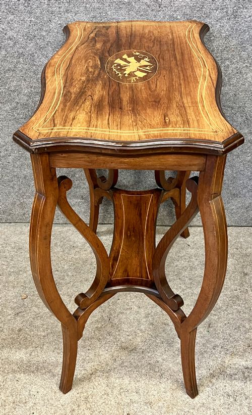 EDWARDIAN ROSEWOOD INLAID OCCASIONAL TABLE - ADDITIONAL PHOTO 5