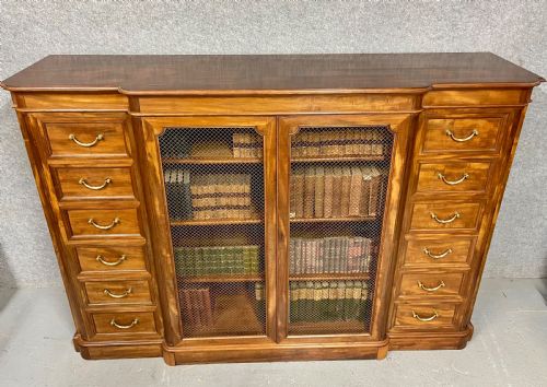 GOOD QUALITY SUBSTANTIAL ANTIQUE LIBRARY BOOKCASE - ADDITIONAL PHOTO 2