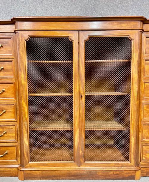 GOOD QUALITY SUBSTANTIAL ANTIQUE LIBRARY BOOKCASE - ADDITIONAL PHOTO 5