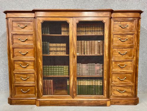 GOOD QUALITY SUBSTANTIAL ANTIQUE LIBRARY BOOKCASE - ADDITIONAL PHOTO 10