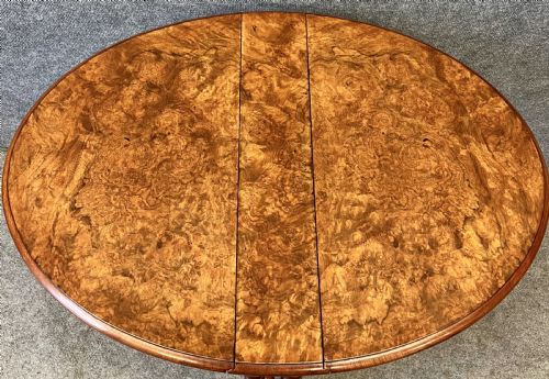 VICTORIAN BABY BURR WALNUT SUTHERLAND TABLE - ADDITIONAL PHOTO 2