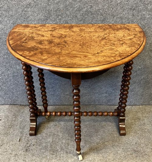 VICTORIAN BABY BURR WALNUT SUTHERLAND TABLE - ADDITIONAL PHOTO 6